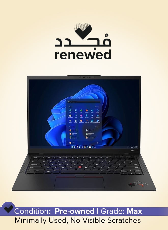 Lenovo Renewed - Thinkpad X1 Carbon Laptop With 14-Inch Display,Intel Core i5/Quad Core/10th Gen/16GB RAM/256GB SSD/Windows 10 English Black  - Image 1
