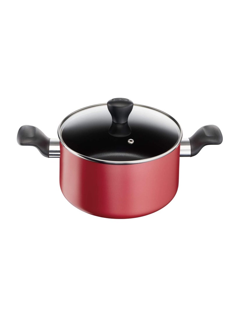 Tefal Super Cook Non Stick With Thermo-Spot 9 Pcs Cooking Set 24cm Red 24cm  - Image 2
