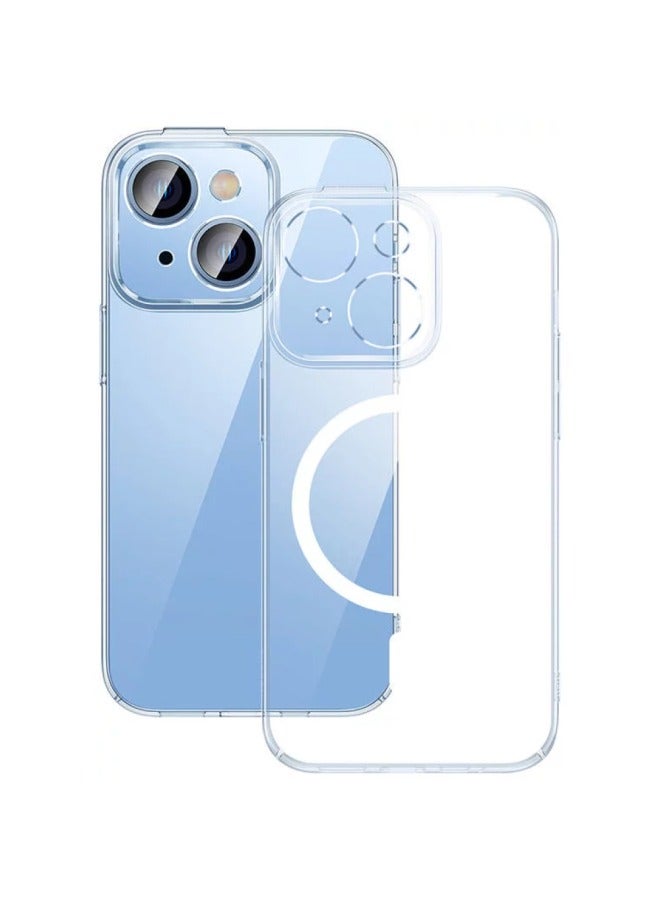 Baseus Illusion Series Protective Case For Ip 14 (With Clear/Black/Blue/Purple Camera Lens Frames And Full Coverage Tempered Glass Screen Protector And Cleaning Kit), clear  - Image 3