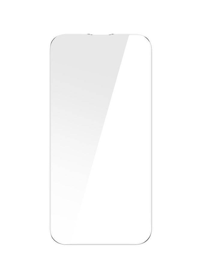 بيسوس 0.3mm All-Tempered-Glass Screen Protector For iP 14 Plus/iP 13 Pro Max (Pack Of 2 With EasyStick Film Application Tool And 2 Cleaning Kits), Clear - Image 4