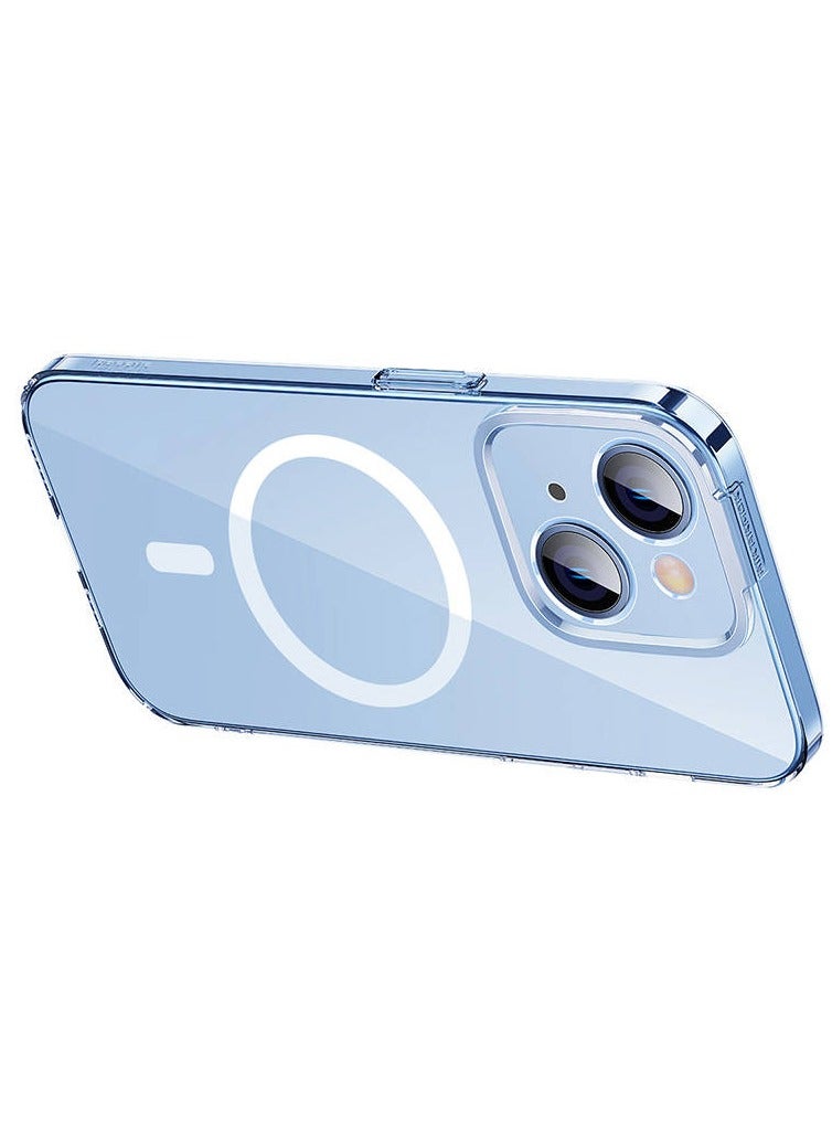 Baseus Illusion Series Protective Case For iP 14 Pro Max (With Clear/Black/Blue/Purple Camera Lens Frames And Full Coverage Tempered Glass Screen Protector And Cleaning Kit), Clear  - Image 4