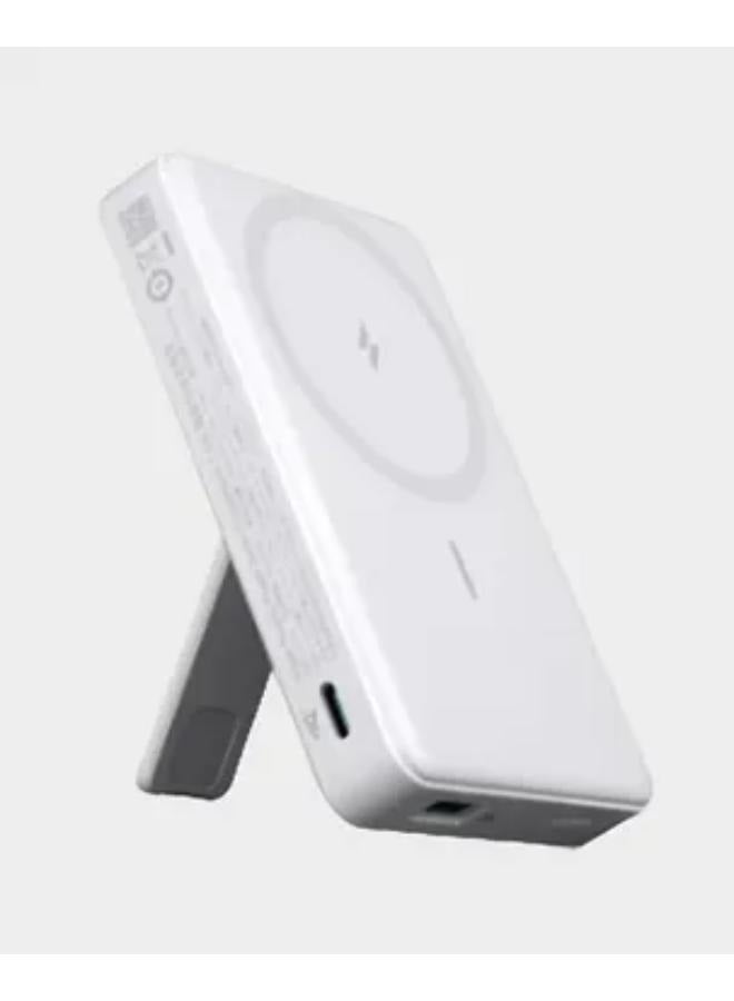 Anker 10000 mAh MagGo Power Bank, 7.5W With Foldable Stand- White  - Image 2
