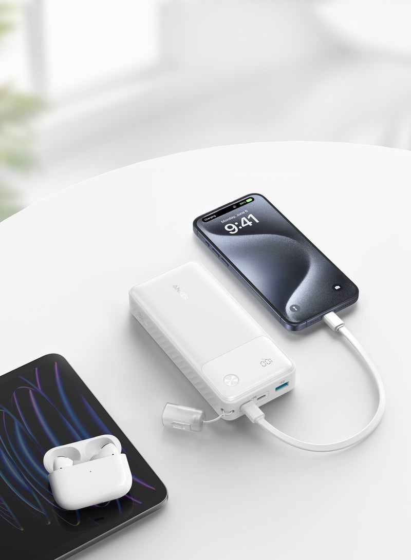 Anker 20000 mAh Power Bank, 30W, 2 Ports - A1384H21 White  - Image 2