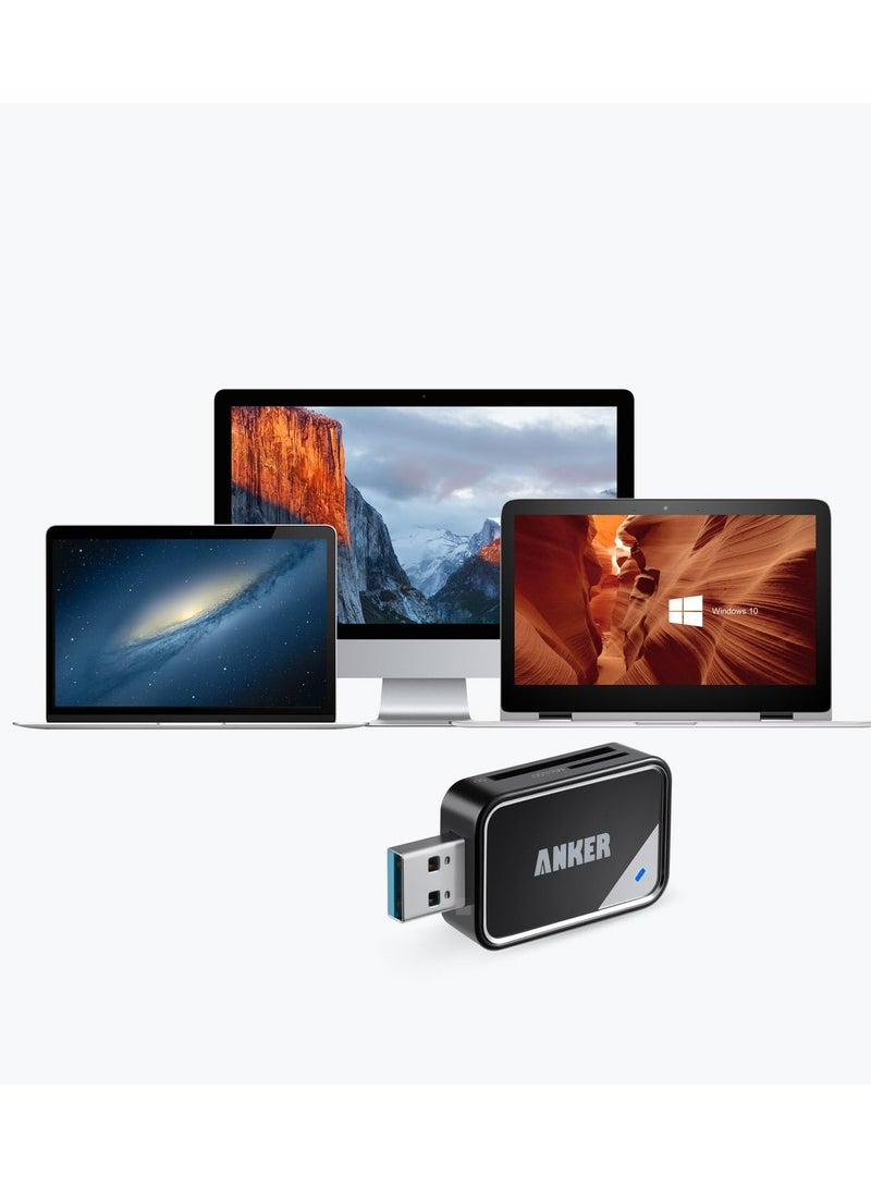 Anker 2-in-1 USB 3.0 SD Card Reader for SDXC, SDHC, SD, MMC, RS-MMC, Micro SDXC, Micro SD, Micro SDHC Card and UHS-I Cards 32 GB  - Image 3