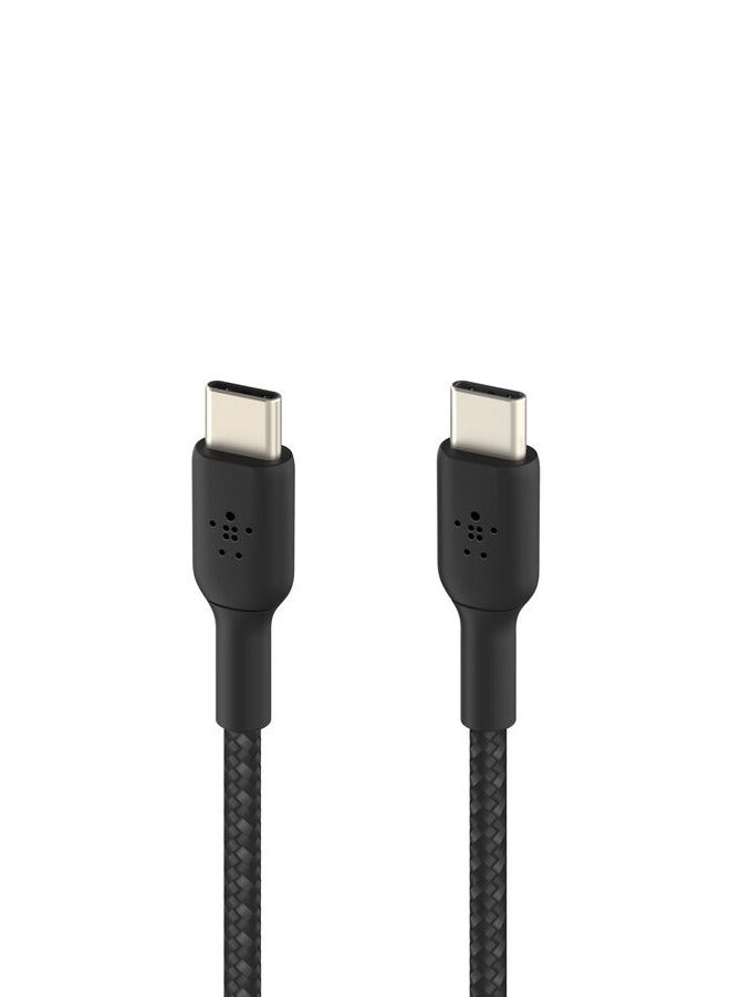 belkin Boost ChargeE Braided USB C to USB C Cable 1M Black - Image 2
