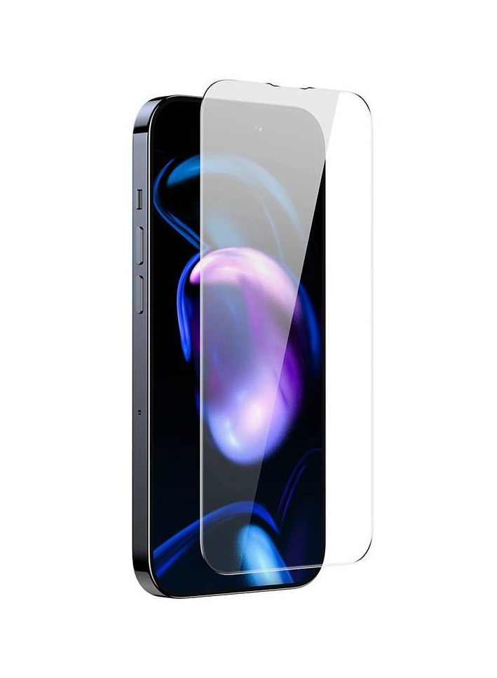 Baseus 0.3mm All-Tempered-Glass Screen Protector For iP 14 Pro Max (Pack Of 2 With EasyStick Film Application Tool And 2 Cleaning Kits), Clear - Image 2