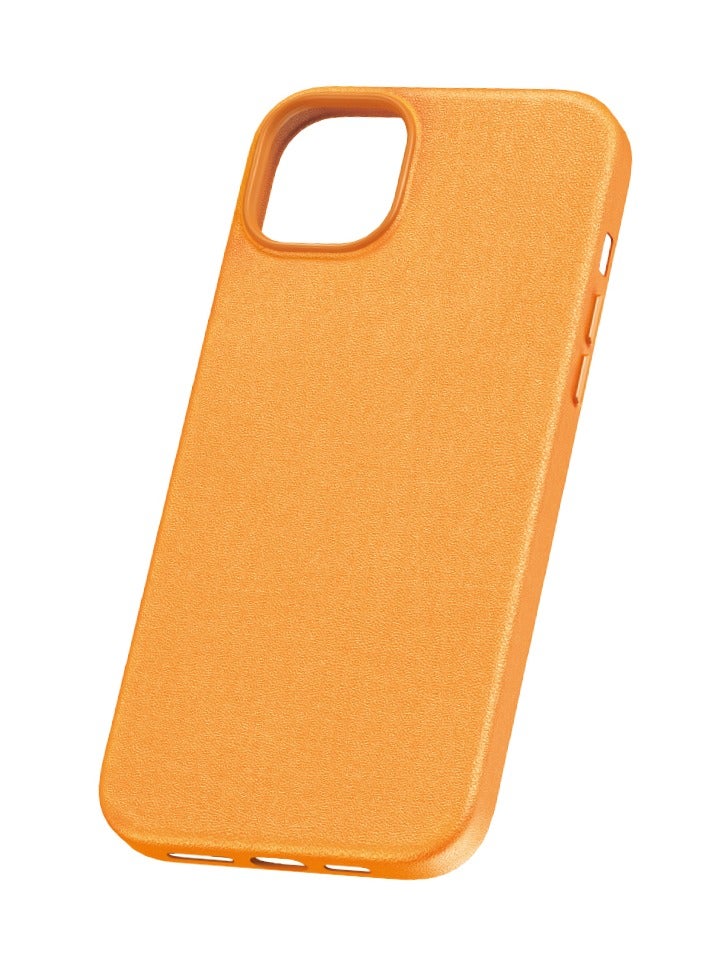 بيسوس Fauxther Series Phone Case For Ip 15 Pro, Sunset Orange - Image 1