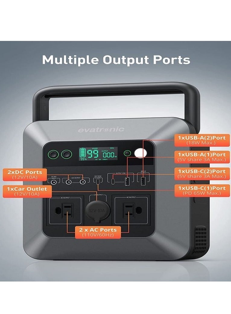 RAVPOWER - 192500 mAh Portable Power Station 600W Grey - Image 1