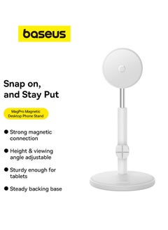 بيسوس MagPro Desktop Phone Stand Moon White  - Image 4