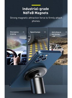 بيسوس OS NeoGravity Magnetic Car Mount (For Dashboards and Air Outlets) Cluster Black  - Image 3