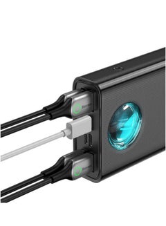 30000 mAh Baseus Amblight Digital Display Quick Charge Power Bank Black 65W (With Baseus Xiaobai Series Fast Charging Cable Type-C To Type-C 100W 1M Black) Black