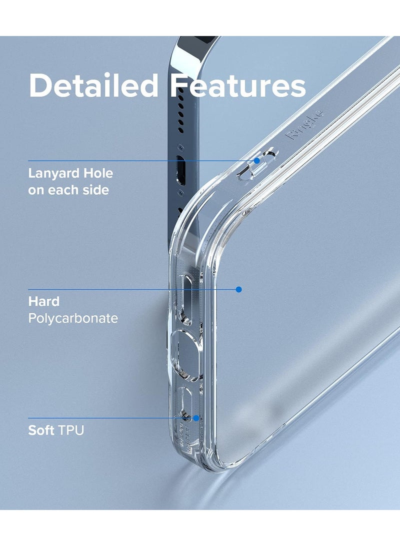 Ringke Fusion [Prevents Oily Smudges] Compatible With iPhone 13 Pro Max Case, Anti-Fingerprint Technology Easy To Hold Feels Velvety Soft Phone Cover For Women, Men - Matte Clear - Image 4