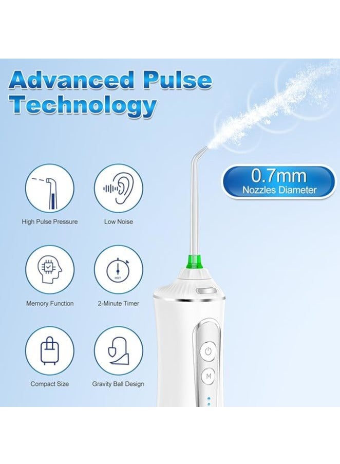 h2ofloss - Portable Oral Irrigator water flosser With 5 Modes & Large Battery Capacity（HF-P11） White - Image 1