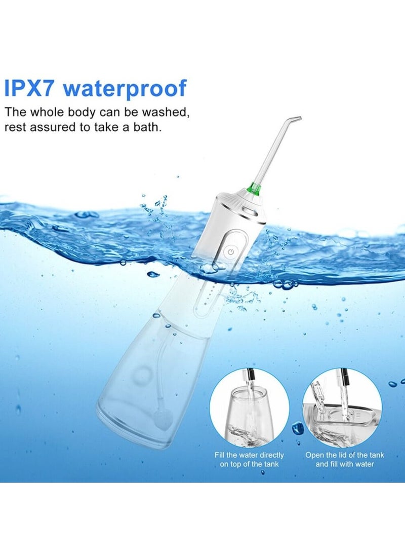 h2ofloss - Portable Oral Irrigator water flosser With 5 Modes & Large Battery Capacity（HF-P11） White - Image 1