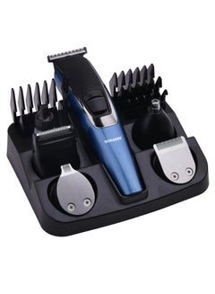 9in1 Rechargeable Hair Clipper Set With Stainless Steel Blade Hair Trimmer Nose Trimmer Shaver Micro Trimmer With Cordless Function Cordless Hair Clipper With Continuous Working Time 60 Mins  SHC-1042N Blue