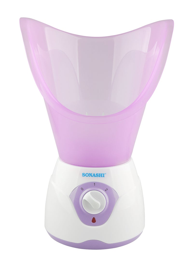 SONASHI Electric Facial Steamer With Large Facial Mask LED Power Indicator  PTC Fast Heating  Overheat Safety Protection  Water Tank Capacity 50ML With Facial Mask Inhaler And  SFS-001 Purple  - Image 3