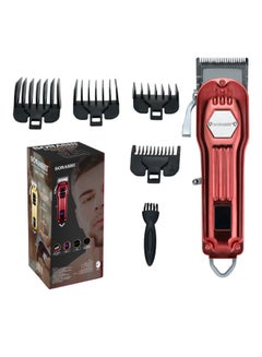 SONASHI Rechargeable Hair Clipper With Digital LCD Display  2 Hours Continuous Working Time Sharp And Carbon Steel Cutter Blade With HighQuality Metal Body Chargeable And Cordless  SHC-1061 Red  - Image 2