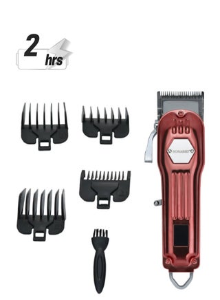 Rechargeable Hair Clipper With Digital LCD Display  2 Hours Continuous Working Time Sharp And Carbon Steel Cutter Blade With HighQuality Metal Body Chargeable And Cordless  SHC-1061 Red - pnsku/N70099106V/45/_/1746514461/0b94cad2-8c58-421b-869a-9ccfcffcea30