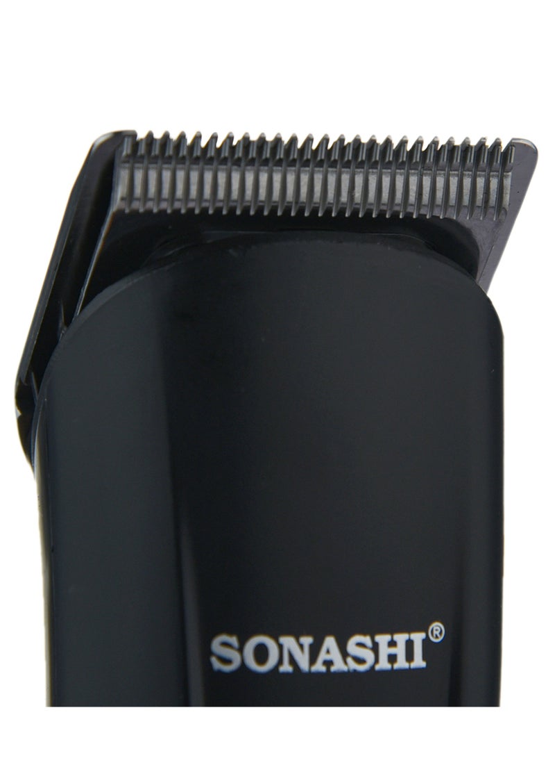 SONASHI Rechargeable Hair Clipper  Sharp Stainless Steel Cutter Blade With Cordless Continuous Working Time  3 Hours With Liion Battery And USB Cable For Charging  SHC-1059 Black  - Image 3