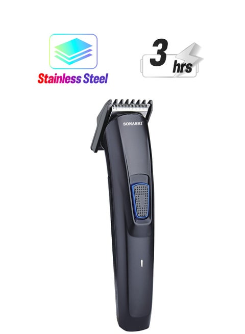 Rechargeable Hair Clipper  Sharp Stainless Steel Cutter Blade With Cordless Continuous Working Time  3 Hours With Liion Battery And USB Cable For Charging  SHC-1059 Black