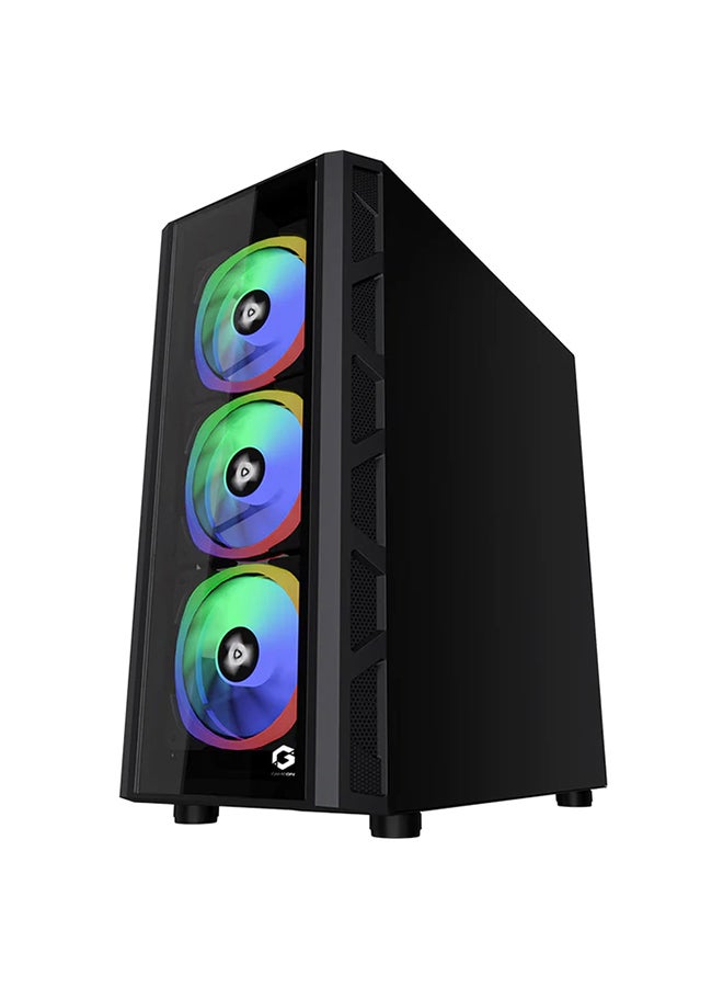 جايم أون علبة ألعاب TRIDENT II Mid Tower مصنوعة من الزجاج المقوى (إضاءة RGB ثابتة)  - Image 3