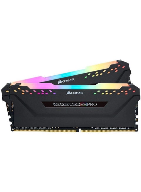 Vengeance RGB PRO 32GB (2x16GB) DDR4 3200MHz C18 Desktop Memory (10 Individually Addressable RGB LEDs, Optimized for Bandwidth and Response Times) Black
