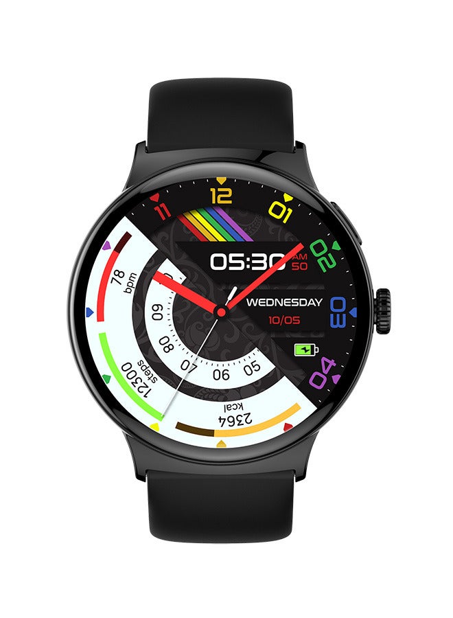 250 mAh Smart Watch N9 1.43" AMOLED AOD Display IP68 Waterproof 100+ Sports Mode Health Monitor Bluetoooth Calling Quick Reply Dark Chrome 