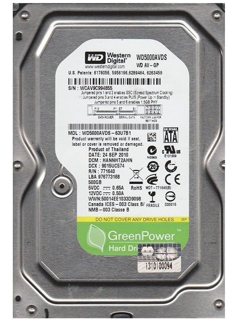 WD - Internal Hard Disk Western Digital Green 500 GB - Image 1