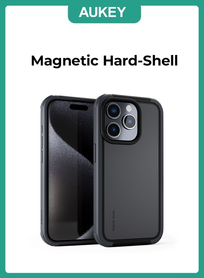 Aukey UrbanGuard Elite Magnetic Hard-Shell For iPhone 15 Pro Grey - Image 5