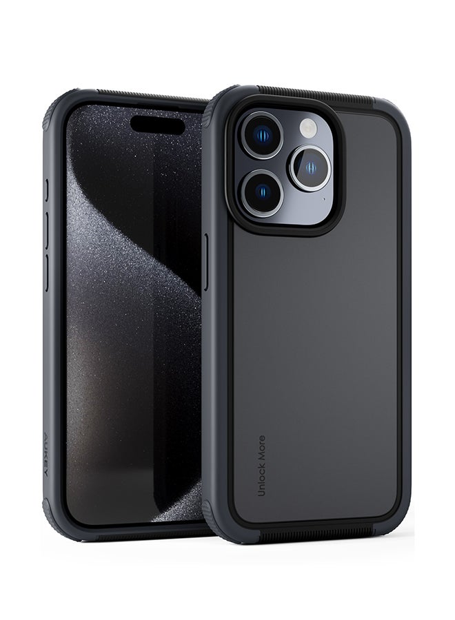 Aukey UrbanGuard Elite Magnetic Hard-Shell For iPhone 15 Pro Max Grey  - Image 1