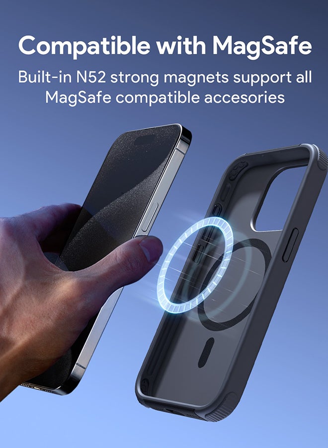 Aukey UrbanGuard Elite Magnetic Hard-Shell For iPhone 15 Pro Max Grey  - Image 2