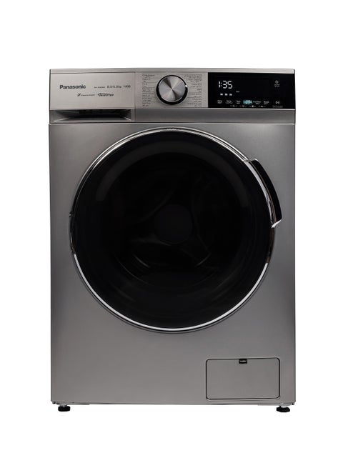 8/6 Kg Front Load Washer Dryer, 1400 RPM, Abaya Wash with Steam Hygiene Function, LED Display, Inverter with Stain Support & Active Foam Syestem NA-S086M4LAE Silver