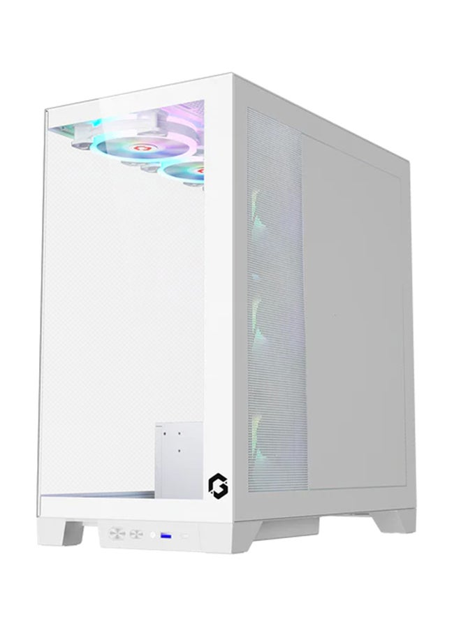 GameOn Emperor Arctic IV Series Mid Tower Gaming Case ARGB+Remote, 7 Fans Case White  - Image 5