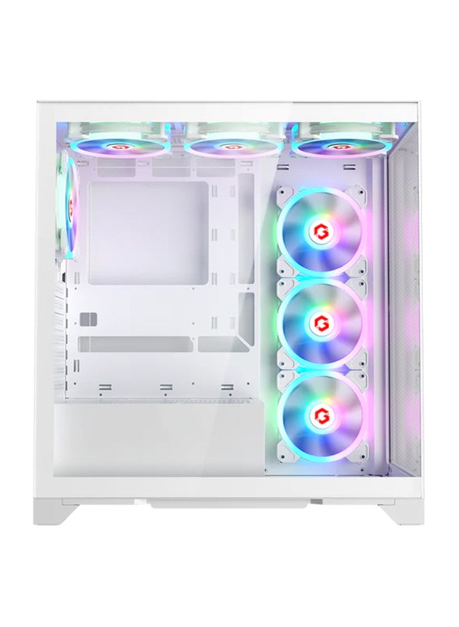 علبة ألعاب Emperor Arctic IV Series Mid Tower ARGB+Remote، 7 مراوح