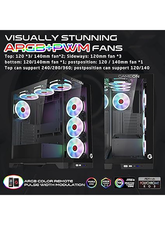 Emperor Midnight IV Series Mid Tower Gaming Case - ARGB+Remote, 7 Fans Case Black - pnsku/N70099212V/45/_/1723188424/a2b5707e-4d12-42ed-9172-ccee12363474