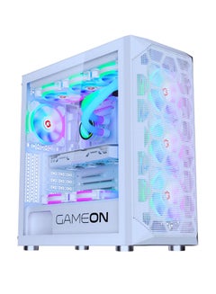GameOn Emperor Arctic I Series Mid Tower Gaming Case - ARGB+Remote, 7 Fans Case White  - Image 1