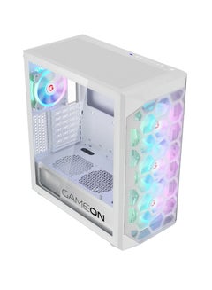 GameOn Emperor Arctic I Series Mid Tower Gaming Case - ARGB+Remote, 7 Fans Case White  - Image 4