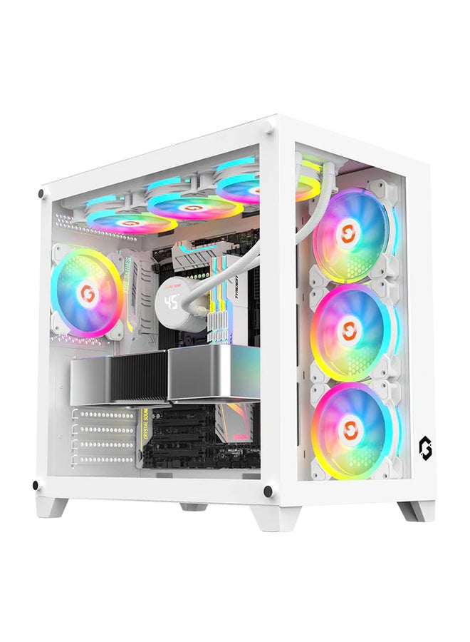 Emperor Artic Series Mid Tower Gaming Case - ARGB+Remote, 7 Fans Case White - pnsku/N70099222V/45/_/1723188449/48164a01-b287-49ce-a53e-4807b49f1744