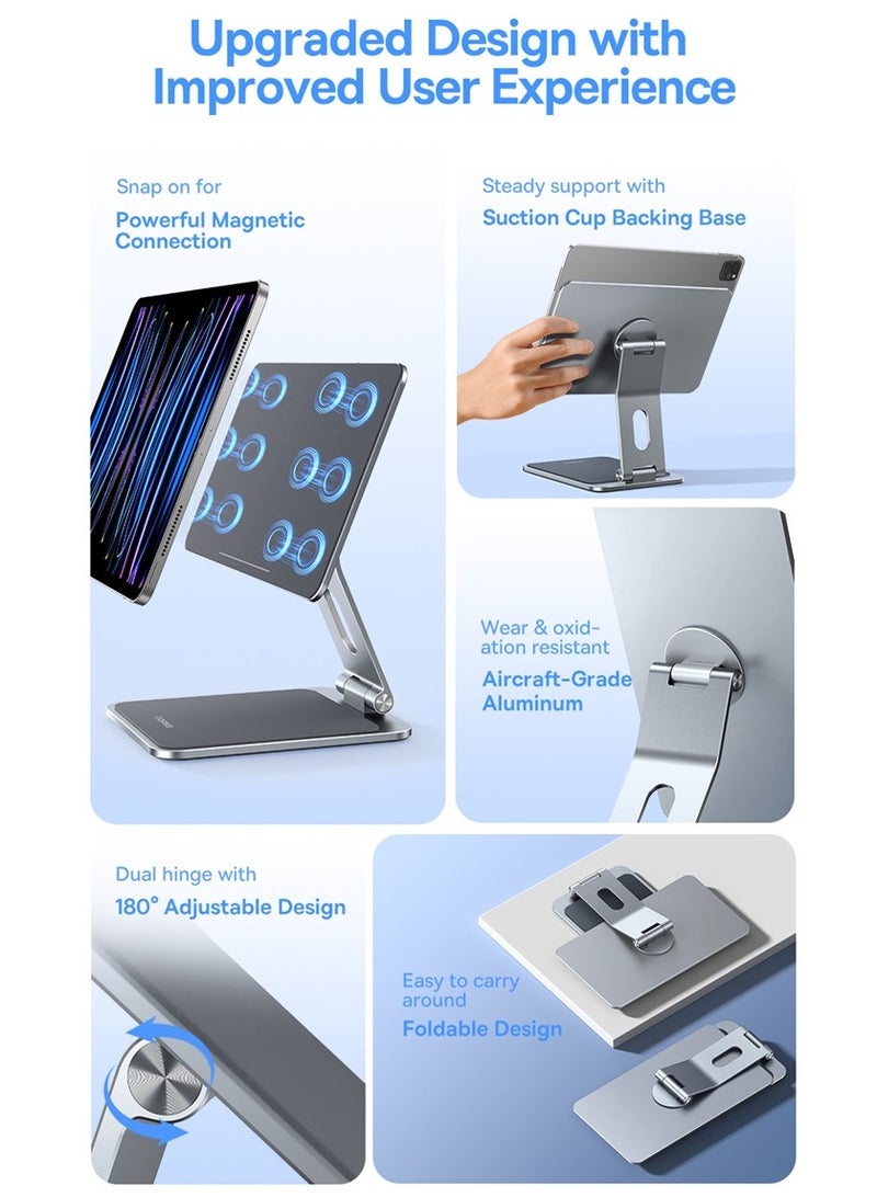 بيسوس Magnetic Tablet Stand MagStable For Pad 12.9-Inch Space Grey - Image 5