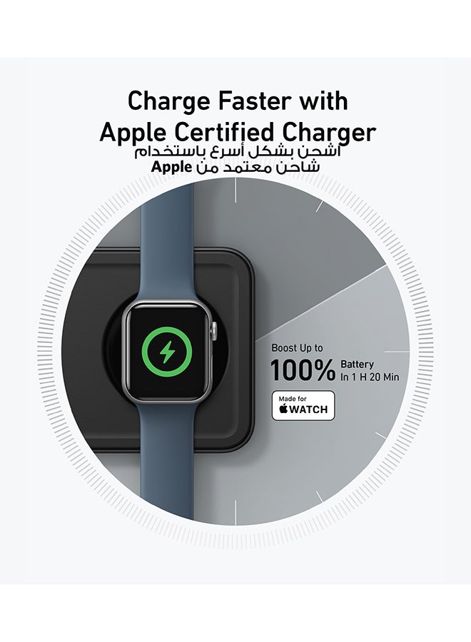 Anker MagSafe Charger Compatible, Foldable 3-in-1 Wireless Charging Station, Qi2 Certified 15W Ultra-Fast Charger, For iPhone 16 Series, AirPods, Apple Watch Ultra (USB C Charger and Cable Included) Black  - Image 5