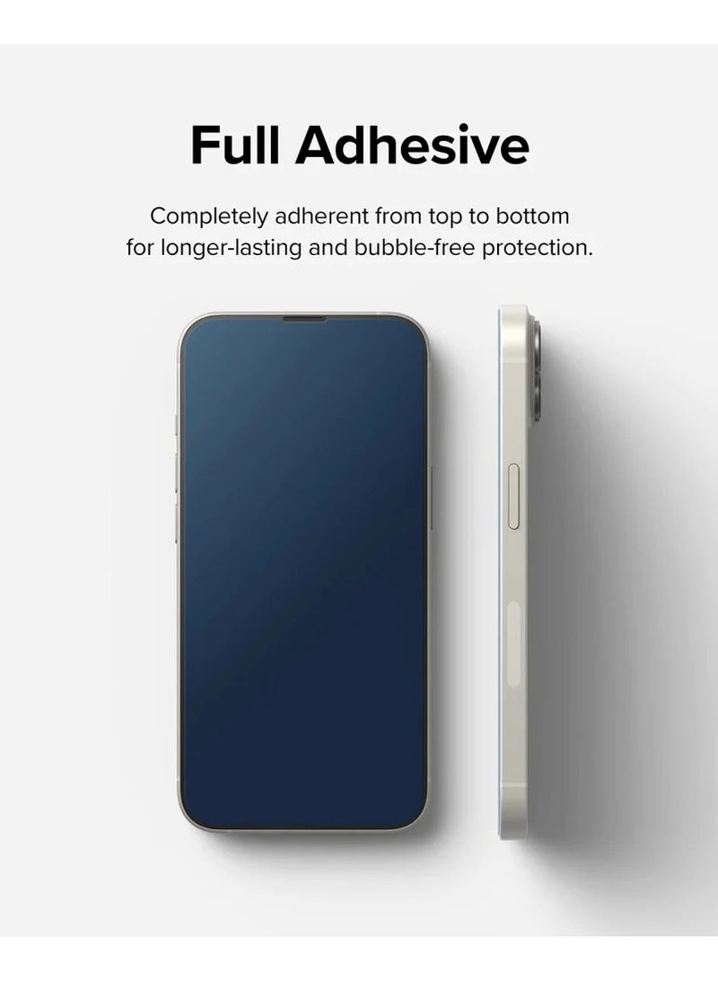 Ringke Full Cover Glass [Shatterproof Coverage] Compatible with iPhone 14 and 13 and 13 Pro Clear Product  Screen Protector 6.1 Inches, Full-Coverage Premium Tempered Glass Clear - Image 4