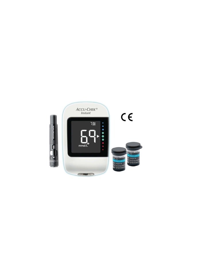 ACCU-CHEK - Instant blood glucose monitor set & 100 strips - Image 1