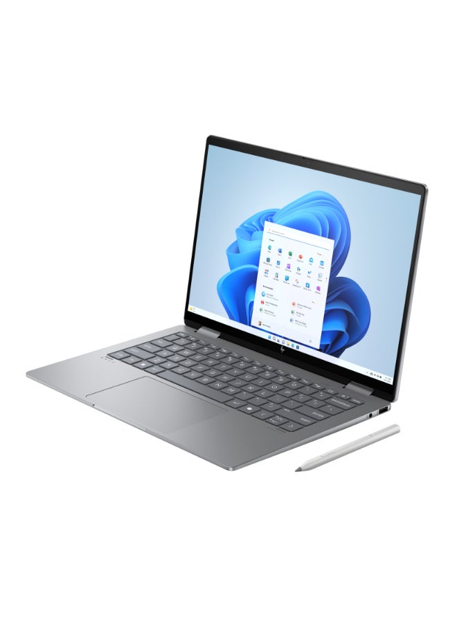 HP - Envy x360 Convertible 2-In-1 Laptop With 14-Inch Display,Core Ultra 7-155H Processor/16GB RAM/1TB SSD/Intel Arc Graphics/Windows 11 Home English/Arabic Meteor Silver - Image 1