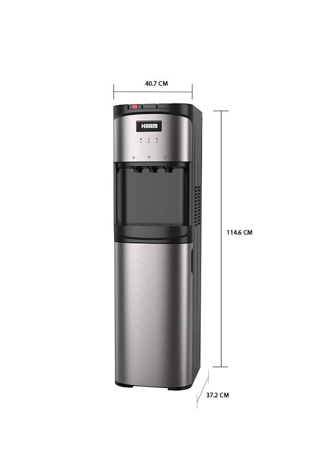 HAAM Bottom Loading Water Cooler - Hot/Cold/Moderate - Steel - HM-DW90-M24 HM-DW90-M24 Silver  - Image 2