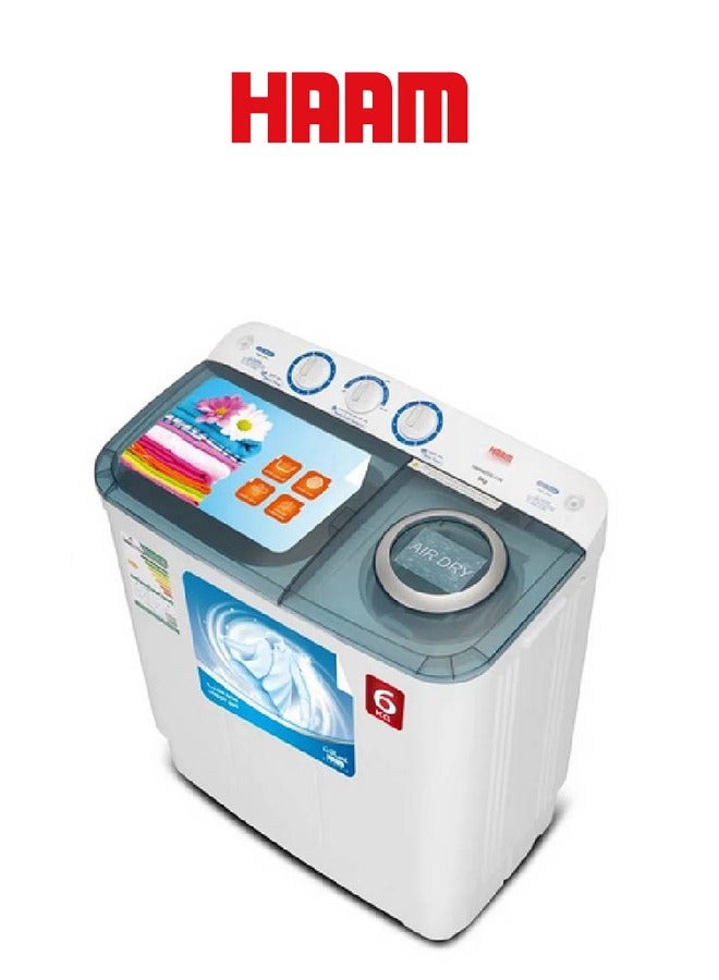 Twin Tub Washing Machine - 6 kg 227 kW HWM6000-21N White - pnsku/N70099312V/45/_/1723089760/ef2386bd-8cd8-4c45-99d4-022af10e8d2d