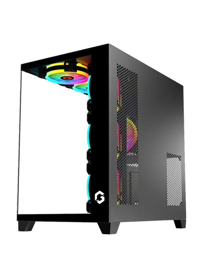 علبة ألعاب Emperor Midnight Series Mid Tower - ARGB+Remote، 7 مراوح وعلبة من النوع c