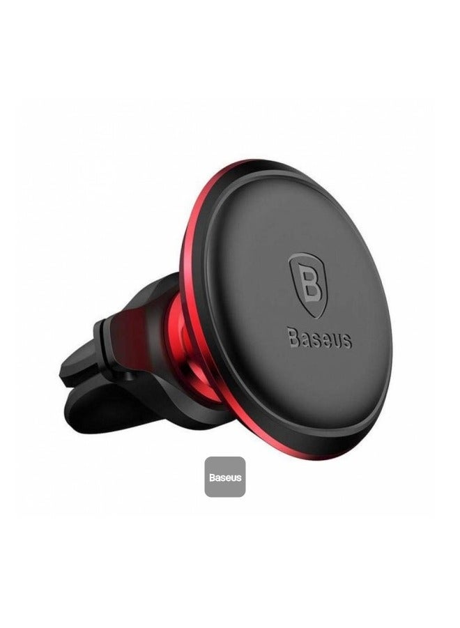 Baseus OS Magnetic Car Mount Phone Holder With Cable Clip Air Vent Version Carmine Red  - Image 1