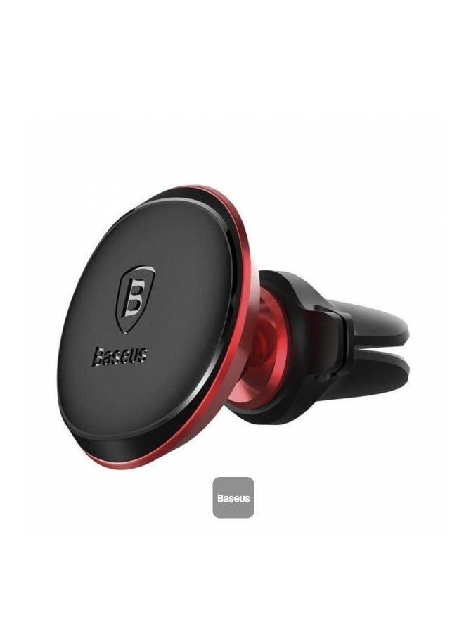 Baseus OS Magnetic Car Mount Phone Holder With Cable Clip Air Vent Version Carmine Red  - Image 2