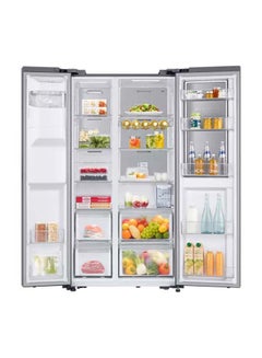 سامسونج Side by Side Refrigerator 144 Cuft Freezer 71Cuft RH64DG53M3SLZA Ez Clean Steel  - Image 5