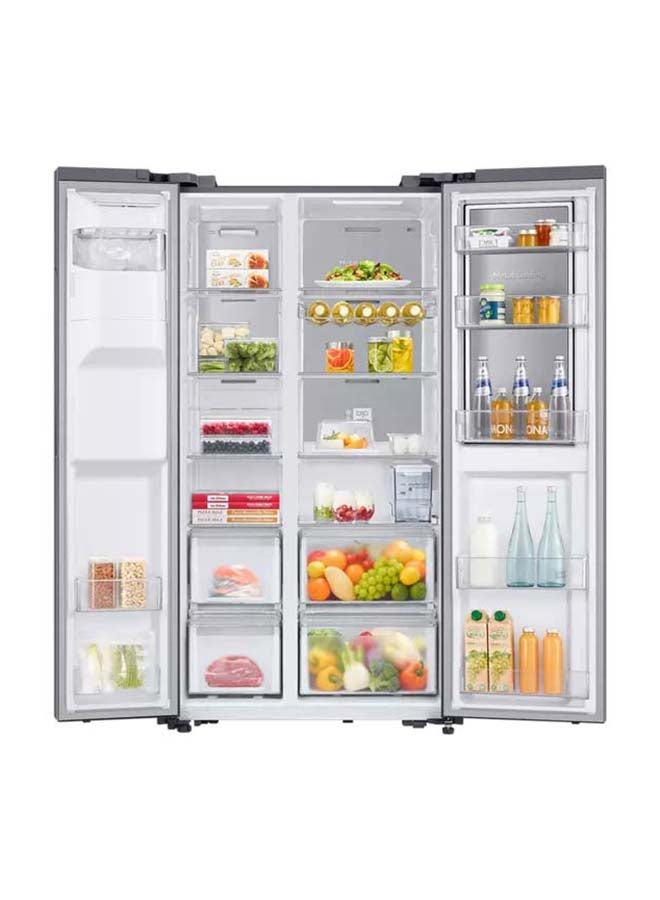 سامسونج Side by Side Refrigerator 144 Cuft Freezer 71Cuft RH64DG53M3SLZA Ez Clean Steel  - Image 5